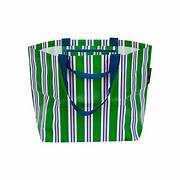 Green Blue Stripe Medium Tote